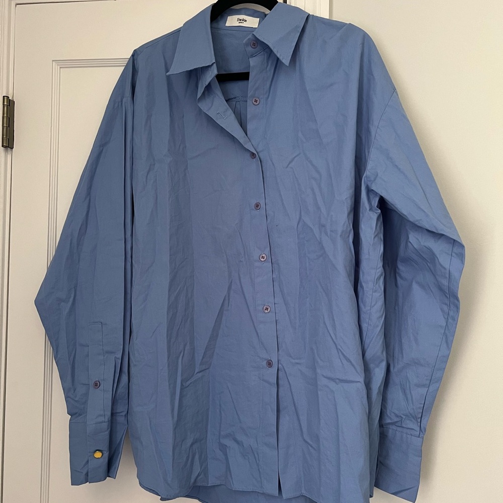 Frankie Shop Blue Button Down Shirt